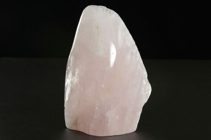 Free-Standing, Polished Rose Quartz - Single Side Polished #341759